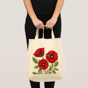 Tote Bag Fleurs d'été joyeuses floraison de pavot
