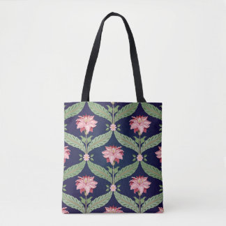Tote Bag Fleurs d'Imaginaire : Motifs indiens foncés