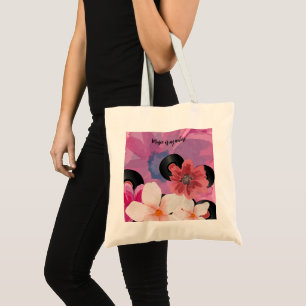 Tote Bag Fleurs et vinyle