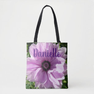 Tote Bag Fleurs florales roses de printemps Dames Nom de sa