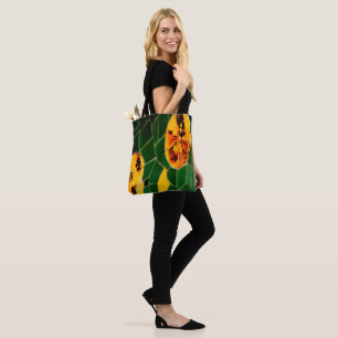 Tote Bag Fleurs jaunes et vertes