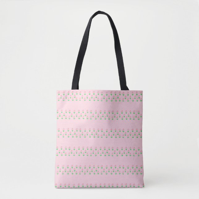 Tote Bag Fleurs minuscules Rosebud (Devant)