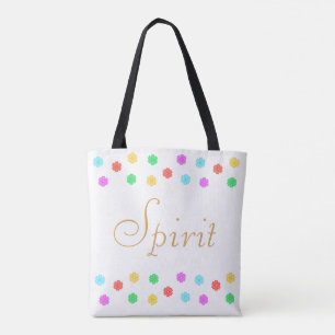 Tote Bag Fleurs multicolores modernes sur fond blanc