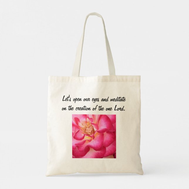 Tote Bag fleurs nature belle douce printemps feuilles joie (Dos)