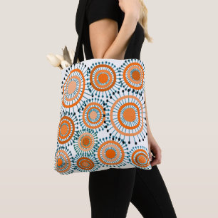 Tote Bag Fleurs orange
