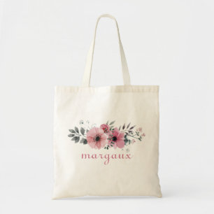 Tote Bag Fleurs pastel doux