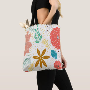 Tote Bag Fleurs printanières de style rétro