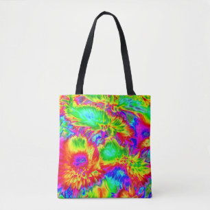 Tote Bag fleurs psychédéliques 2