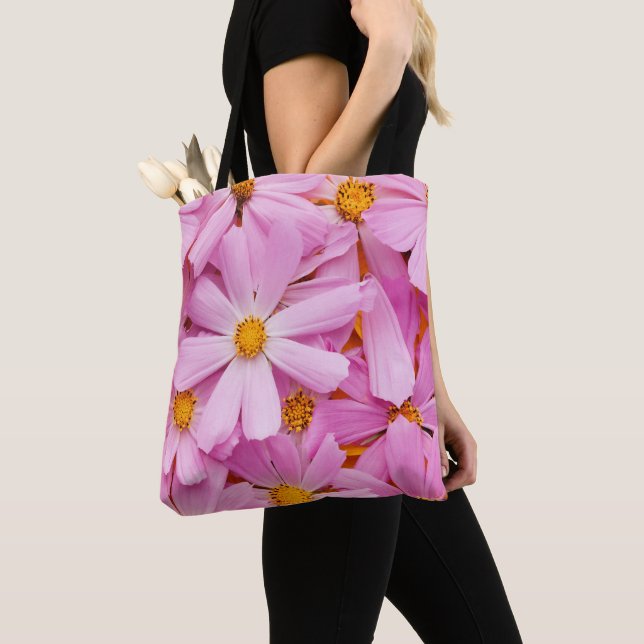 Tote Bag Fleurs roses (De près)