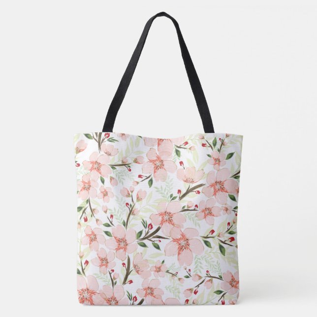 Tote Bag Fleurs roses (Dos)