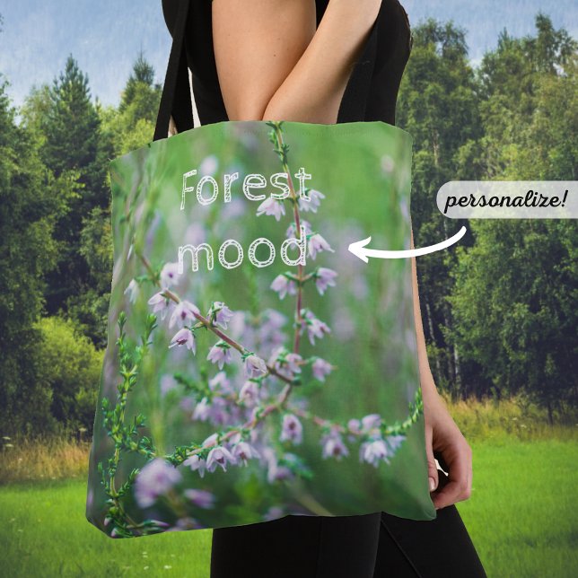 Tote Bag Fleurs sauvages violets délicats (Créateur téléchargé)