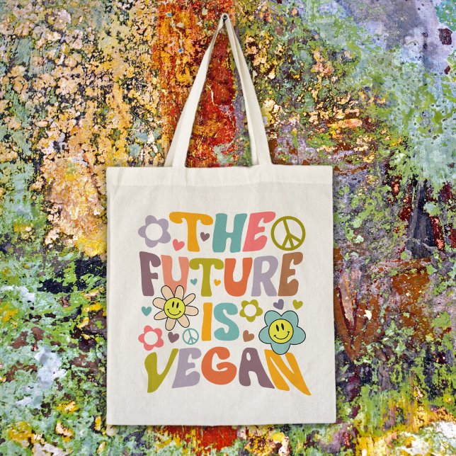 Tote Bag Fleurs tendance Retro Vegan (Créateur téléchargé)
