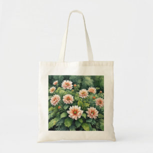 Tote Bag Fleurs Verdure Elégante Aquarelle