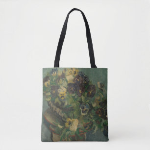 Tote Bag Fleurs vintages Van Gogh Panier de Pansies