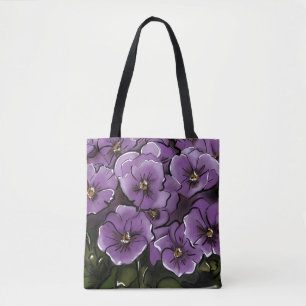Tote Bag Fleurs Violettes Élégantes Mariage LGBTQ Mme & Mme
