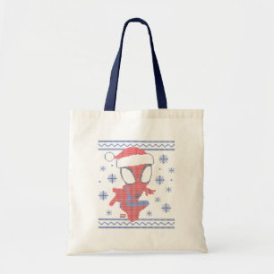 Tote Bag Flocon de neige Spidey pour les fêtes en tricot gr