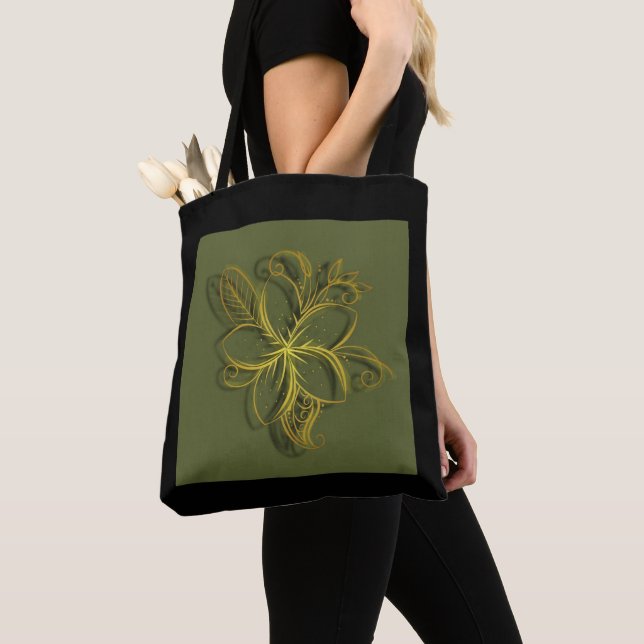 Tote Bag Flor Dourada (De près)
