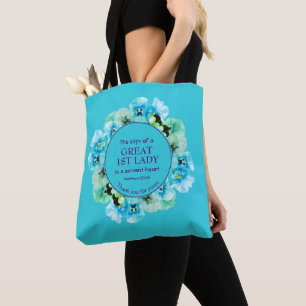 Tote Bag Floral 1ère Dame Merci PASTOR APPRÉCIATION