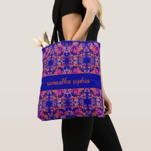 Tote Bag Floral bleu Abstrait