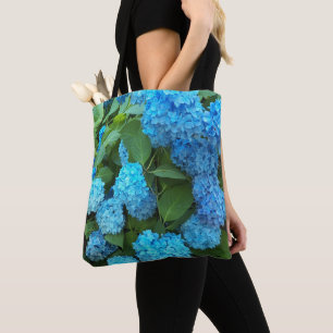 Tote Bag Floral d'Hydrangée Bleue