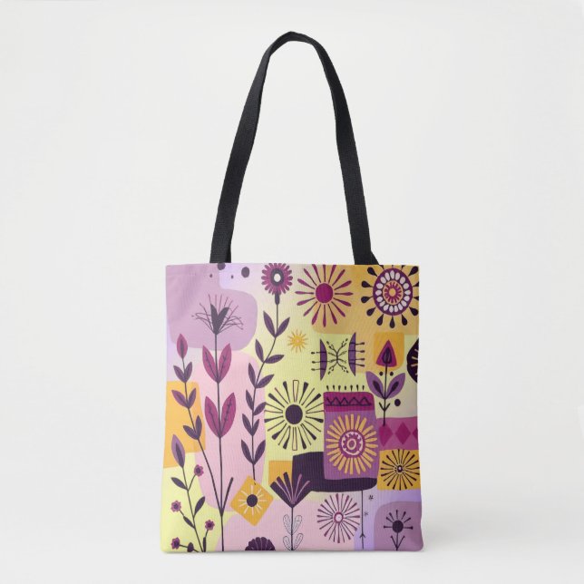 Tote Bag Floral graffiti (Devant)