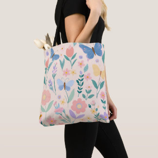 Tote Bag Floral Printemps Floroms Filles roses Voyage