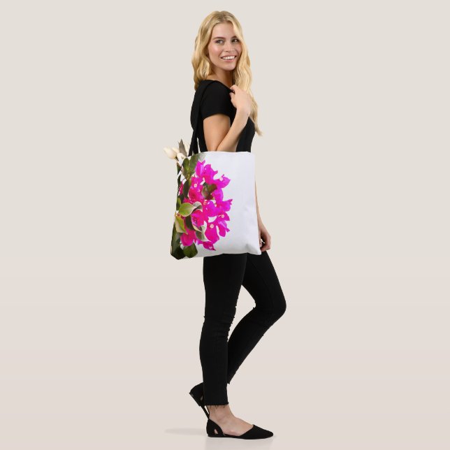 Tote Bag Floral rose (Sur le modèle)
