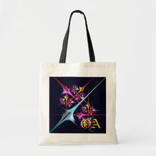 Tote Bag Floral rose moderne Art Abstrait Couleur Motif #01