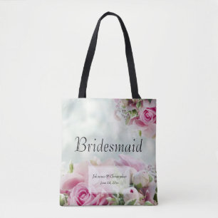 Tote Bag Floral rose sur l'Élégante Mariage de la femme de