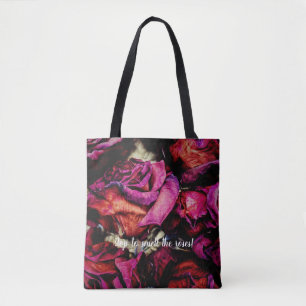 Tote Bag Floral Roses rouges rouges