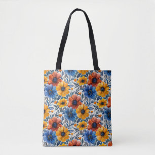 Tote Bag Floral rustique mode rétro motif