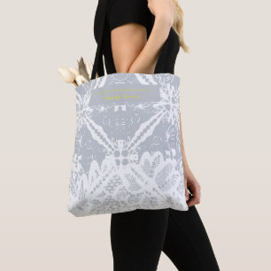 Tote Bag Floralart espagnol motif- gris