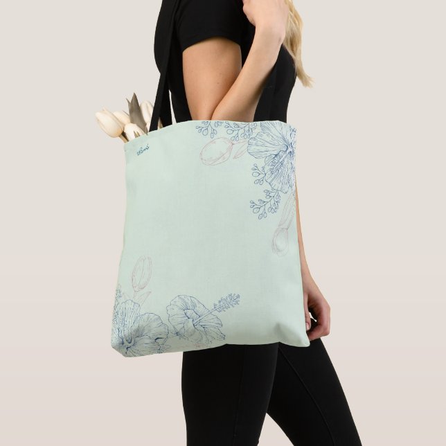 Tote Bag Flore chic sur mesure (De près)