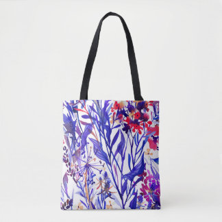 Tote Bag Flore d'aquarelle opulente : Arrière - plan de jar