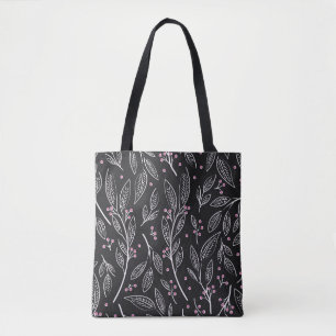 Tote Bag Flore tirée à la main : Conception transparente