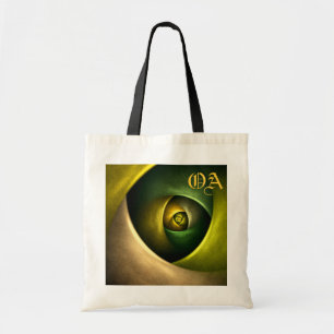 Tote Bag Flore verte Florale moderne Art Abstrait Motif #23