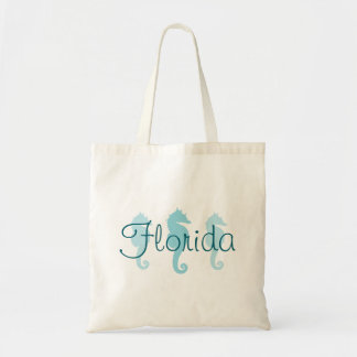 Tote Bag Floride Robin Egg Blue Seahores