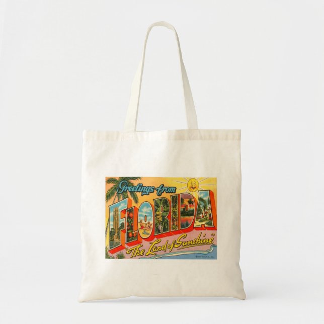 Tote Bag Floride Salutations Des États-Unis (Devant)