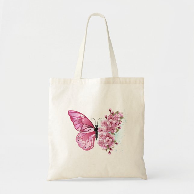 Tote Bag Flower Butterfly (Devant)
