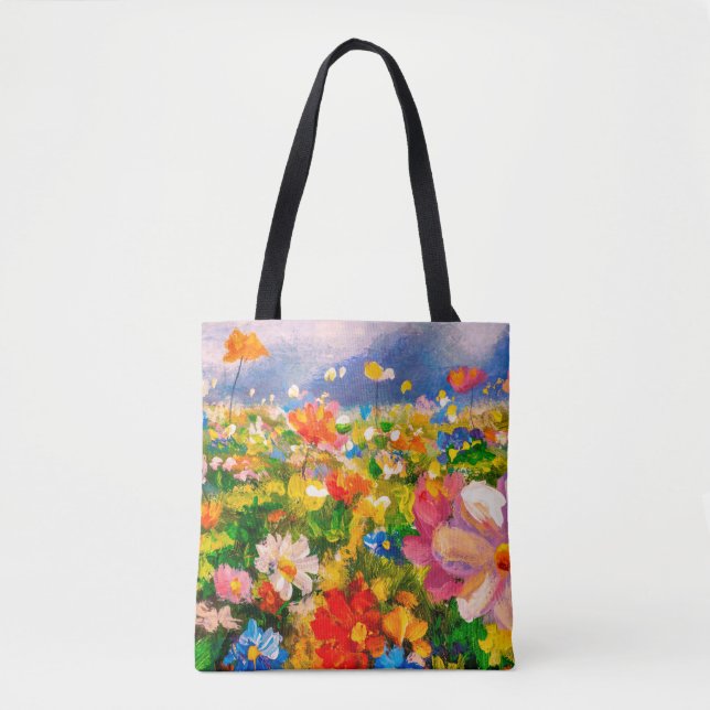 Tote Bag Flowers paintings monet painting claude impression (Devant)