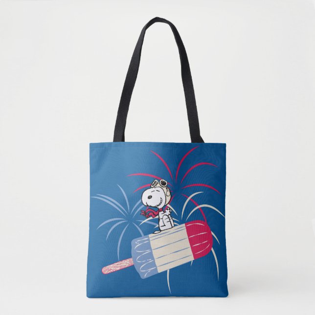Tote Bag Flying Ace Snoopy on Ice Pop (Devant)