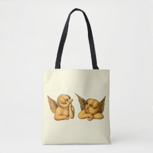 Tote Bag Flying Angel Pigs with wings Imaginaire Animaux Ar
