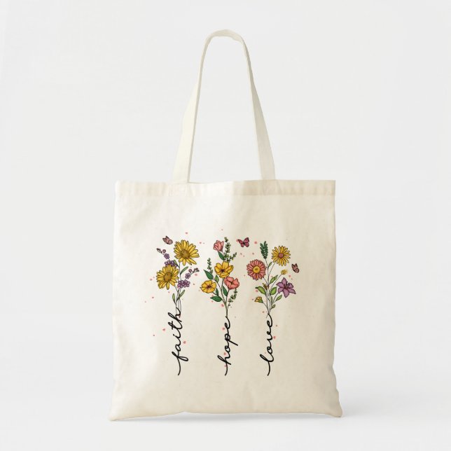 Tote Bag Foi-Espoir-Amour (Devant)