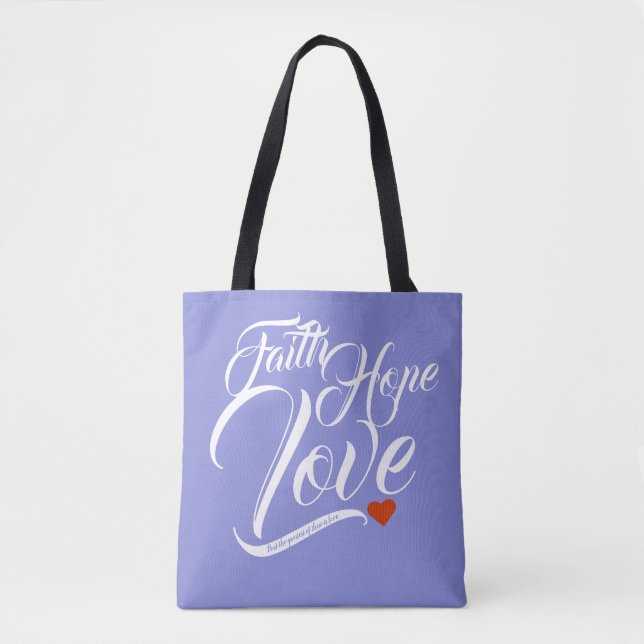 Tote Bag Foi Espoir et amour (Devant)