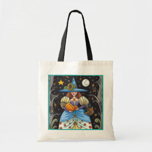 TOTE BAG FOLK ART WITTER EN BOIS ÉFFRAYANTS, CHAT NOIR & OW
