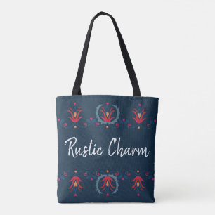 Tote Bag Folkfloristique rustique traditionnelle hongroise