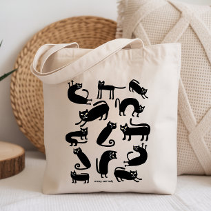 Tote Bag Folle Dame aux Chats Amoureux de Chats Drôle