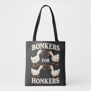 Tote Bag Folle de l'oie modèle   Oie Amoureux Gif