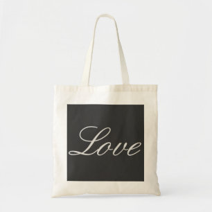 Tote Bag Fond gris élégant Mariage Amour