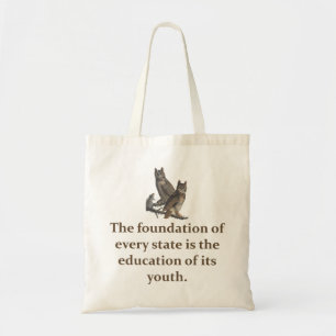 Tote Bag Fondation De Chaque État - Citation Sur L'Éducatio